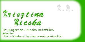 krisztina micska business card